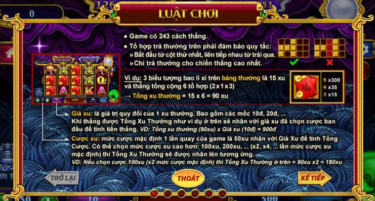 Luật chơi kho tàng ngũ long Kubet